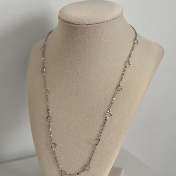 Other Jewelry - Silver Heart Chain Necklace Dainty Minimal Pendant Jewelry Gift for Women